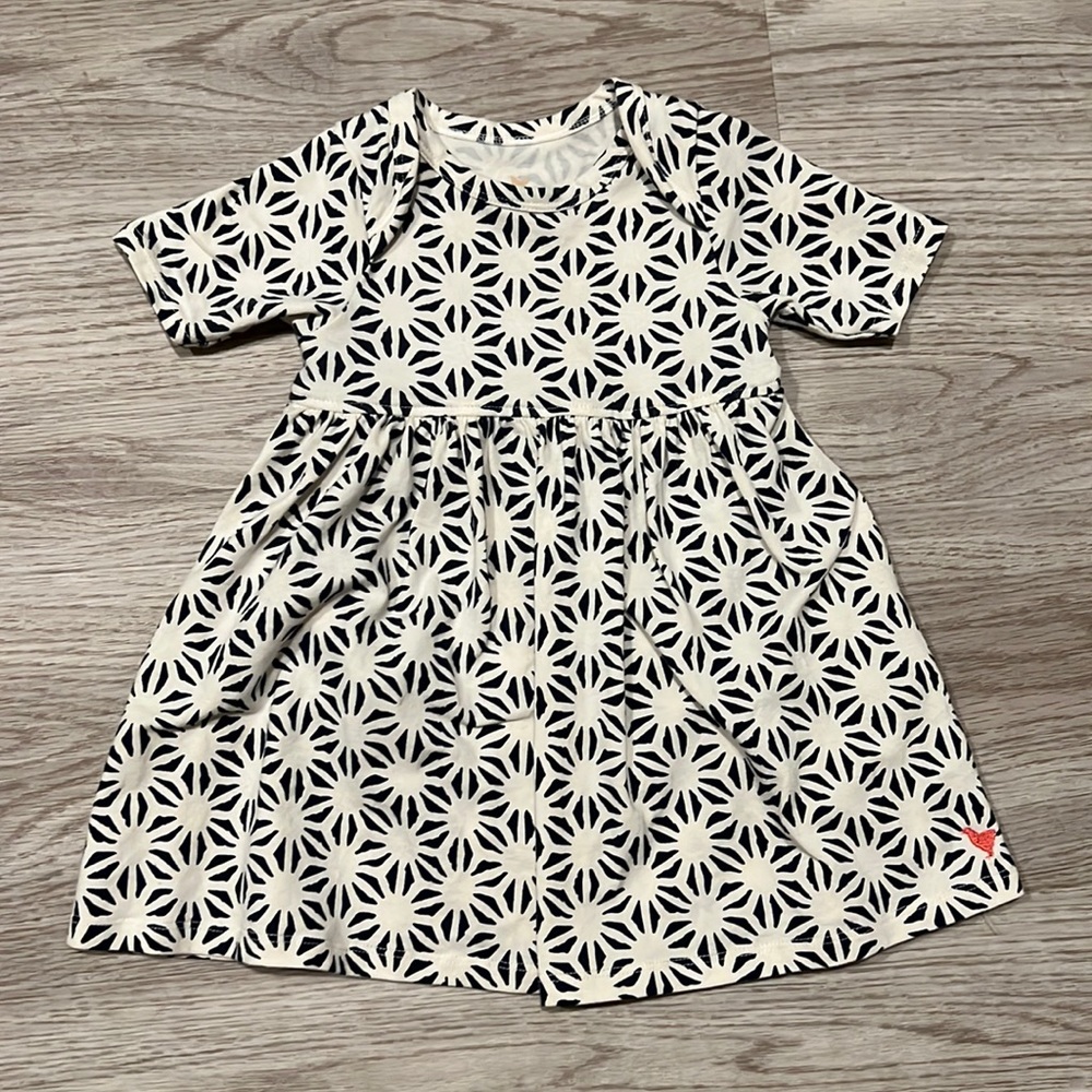 Pink Chicken Geometric Print Bodysuit Dress Size 3/6 Month